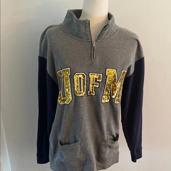 Victoria secret Pink college university of Michigan sweatshirt - Picture 1 of 11